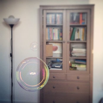 A #Bubble And the #bookshelf