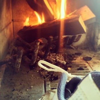 #fire - drying my #shoes