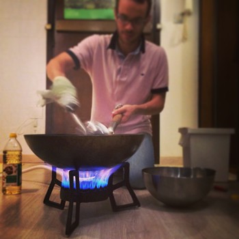 #yoshi at #work - #wok #floorcooking