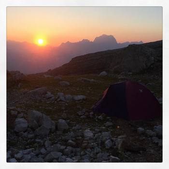 #Dawn from my #tent at the #Averau - #AltaVia numero 1