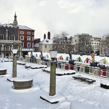 #snow and the #market in #Norwich #uk