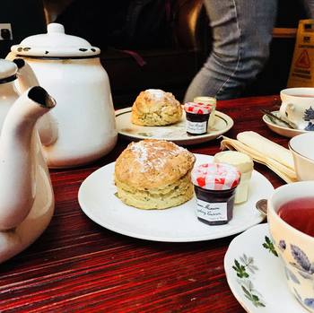 #rainy Times al the #tea #room  #biddystearoom #scones #clottedcream #warm #cold #break #norwich