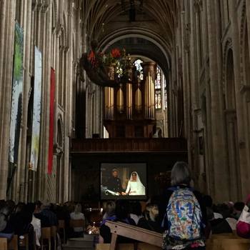 The #RoyalWedding #streaming @the #Norwich #cathedral  #VeryBritish things #HarryAndMeghan