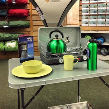 When you enter a nice outdoor shop, but you are in the UK  #camping #outdoor #equipment with #tea #kettle #campsite #cotswold