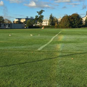 Unexpected #rainbow covering a football field  and the new #Quadram behind